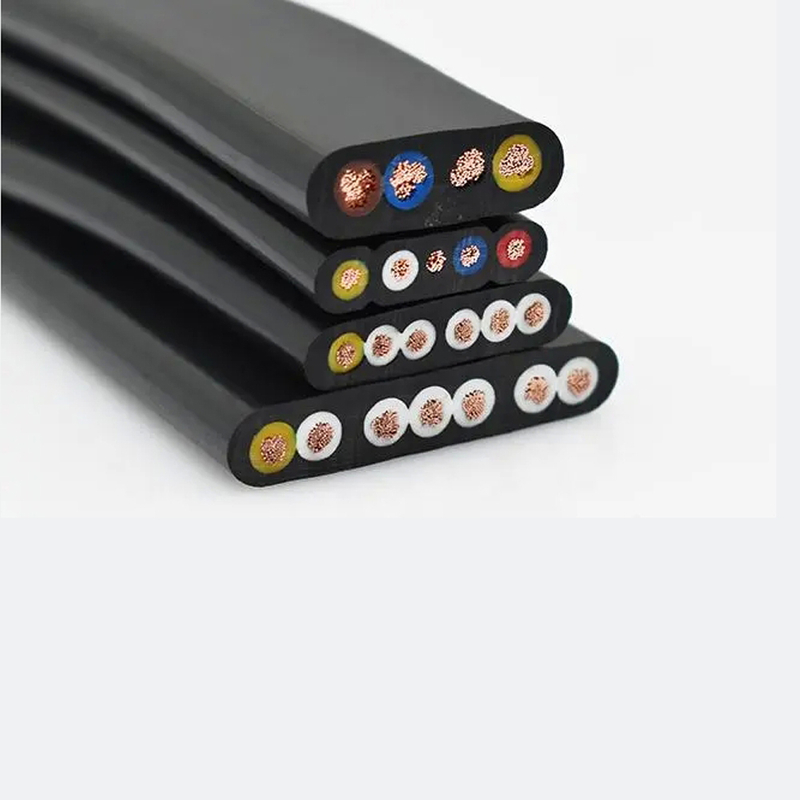 Cable plano de goma flexible